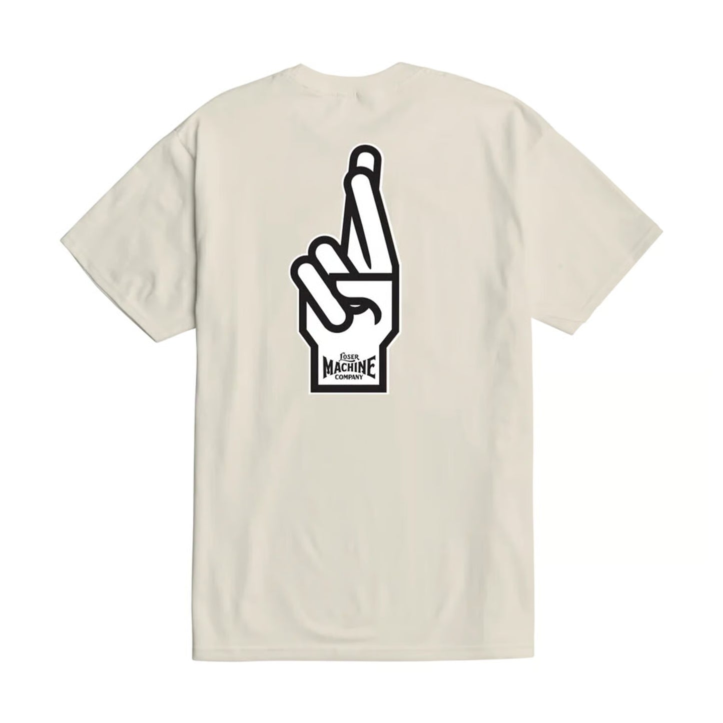 T-shirt crème Loser Machine Good luck fingers