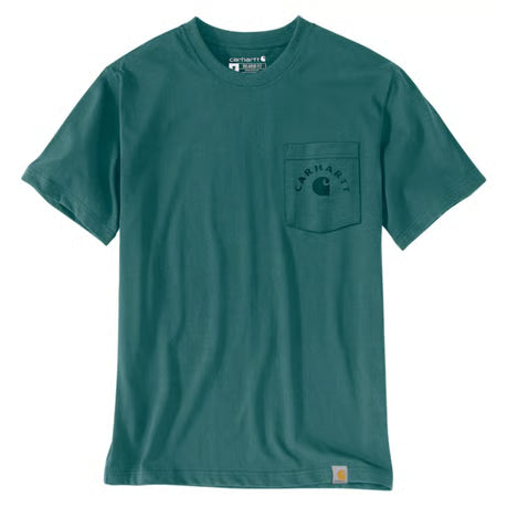 T-shirt de travail Carhartt Irvine Relaxed, bleu sarcelle
