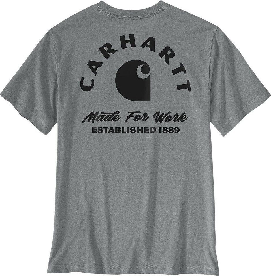 T-shirt de travail Carhartt Irvine Relaxed, couleur gris cendré délavé