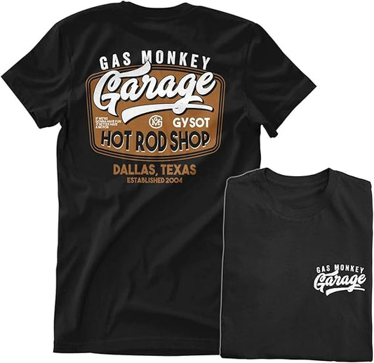 T-shirt noir Gas Monkey Garage Rusty Hot Rod