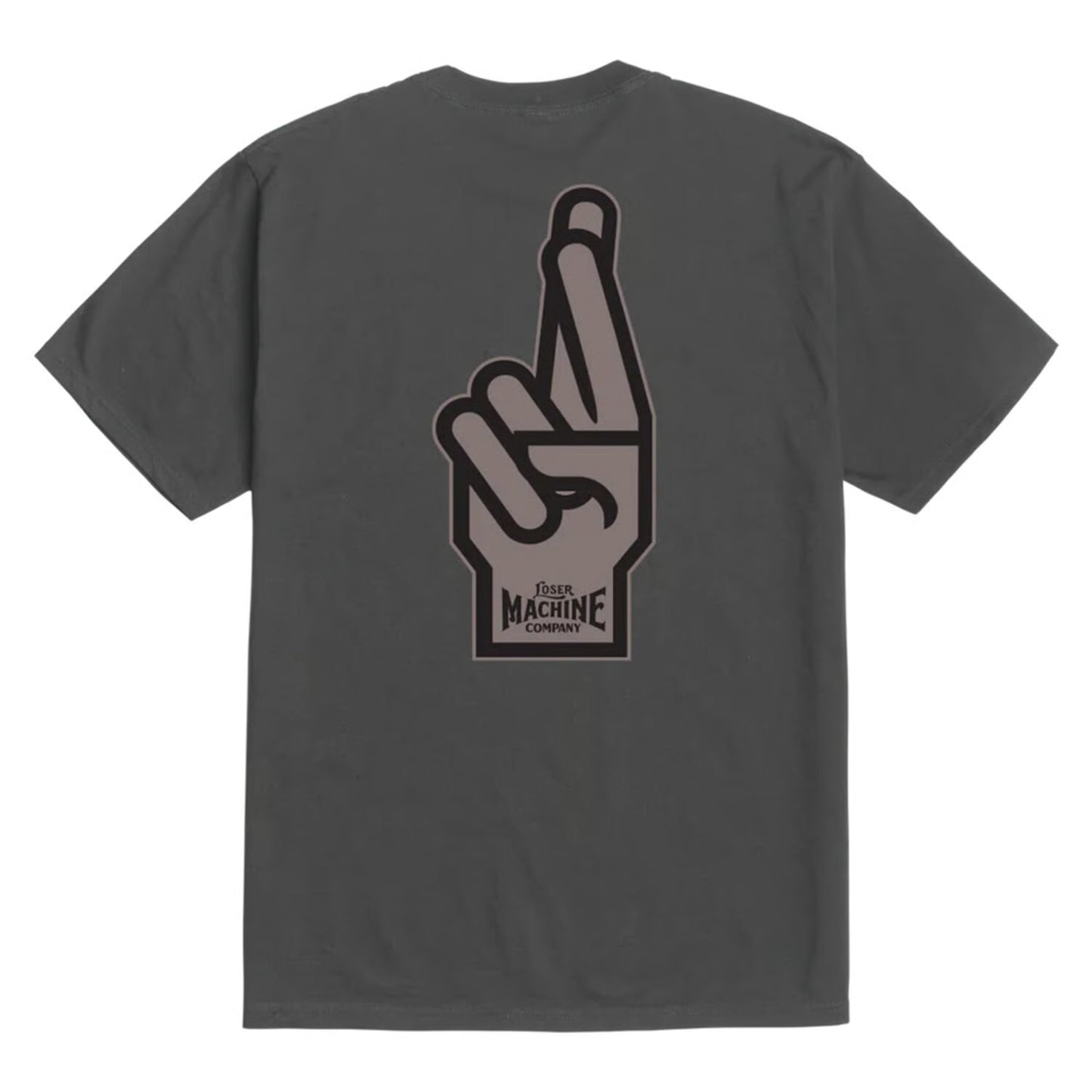T-shirt vintage noir Loser Machine Good luck fingers