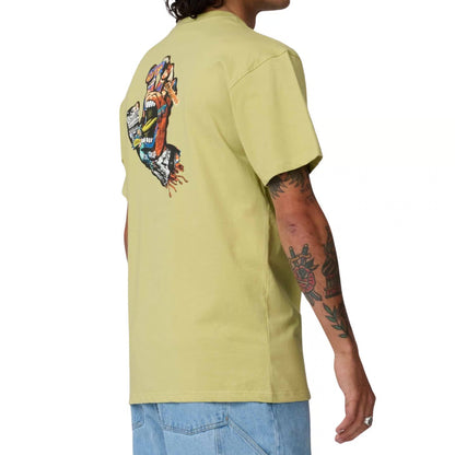T-shirt Santa Cruz Collage fait main, kaki délavé