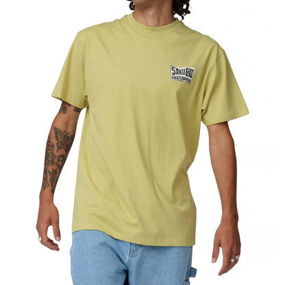 T-shirt Santa Cruz Collage fait main, kaki délavé