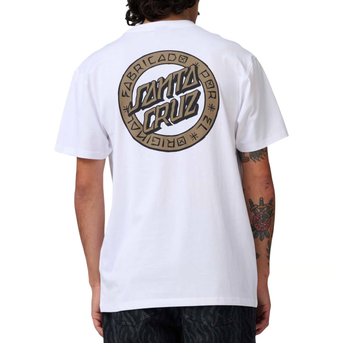T-shirt blanc Santa Cruz Loco Dot