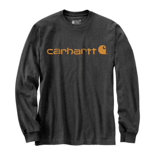 Carhartt Dearborn Logo manches longues gris chiné carbone