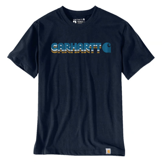 T-shirt Carhartt Irvine à logo superposé bleu marine
