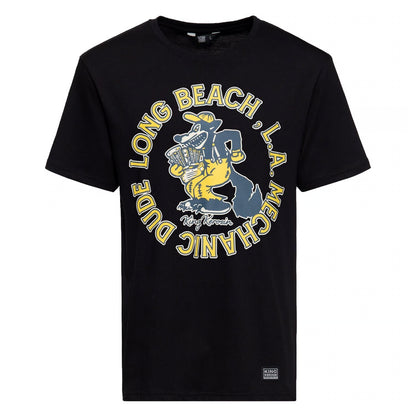 T-shirt noir King Kerosin Mechanic Crew