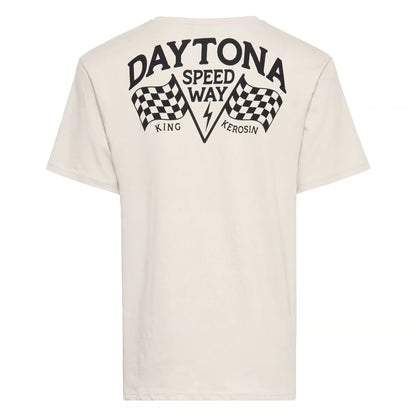 T-shirt King Kerosin Daytona Speedway blanc cassé