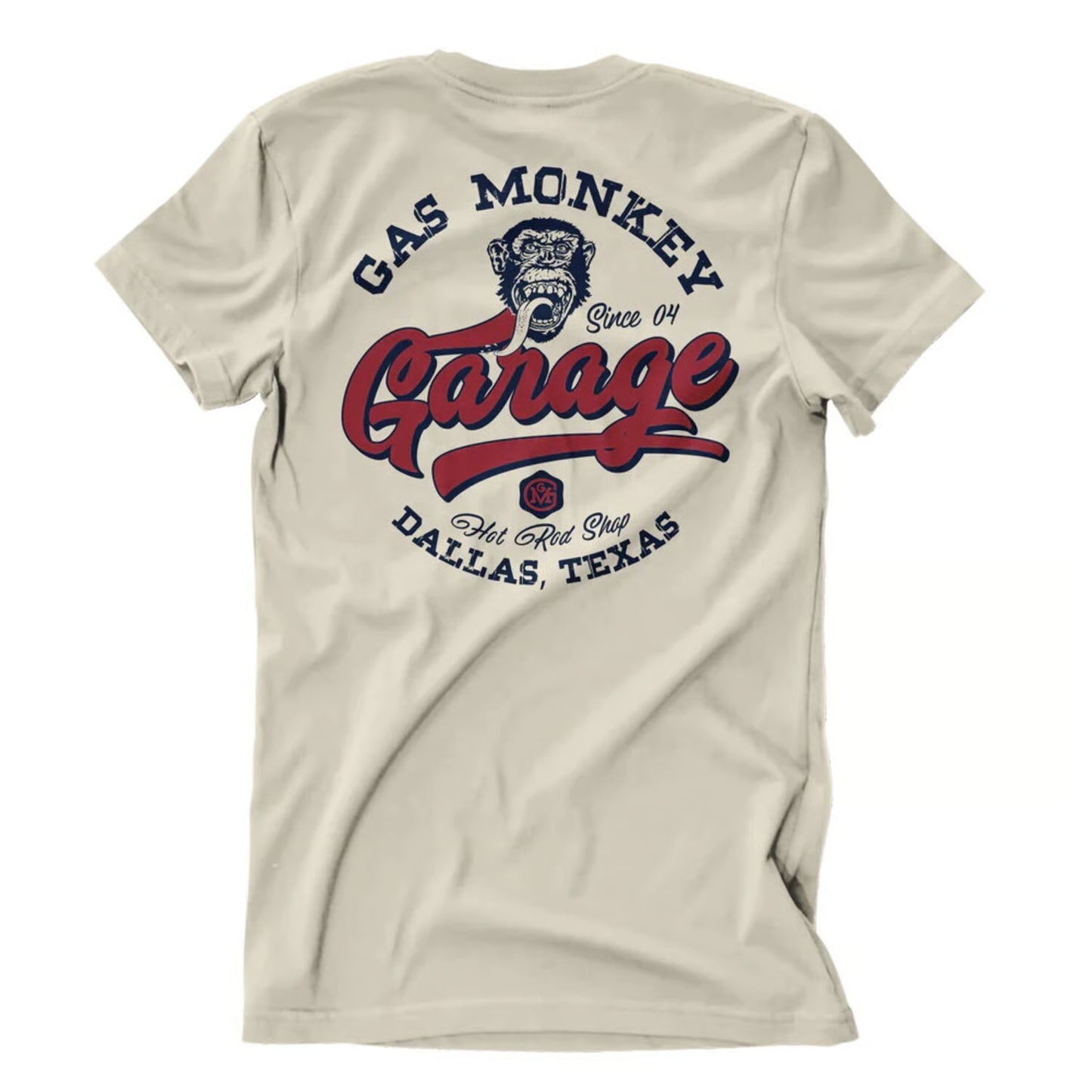 T-shirt kaki avec logo Gas Monkey Garage Hot Rod Shop