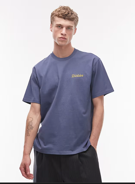 T-shirt Dickies Wellsville rétro indigo