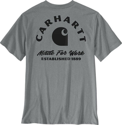 T-shirt de travail Carhartt Irvine Relaxed, couleur gris cendré délavé