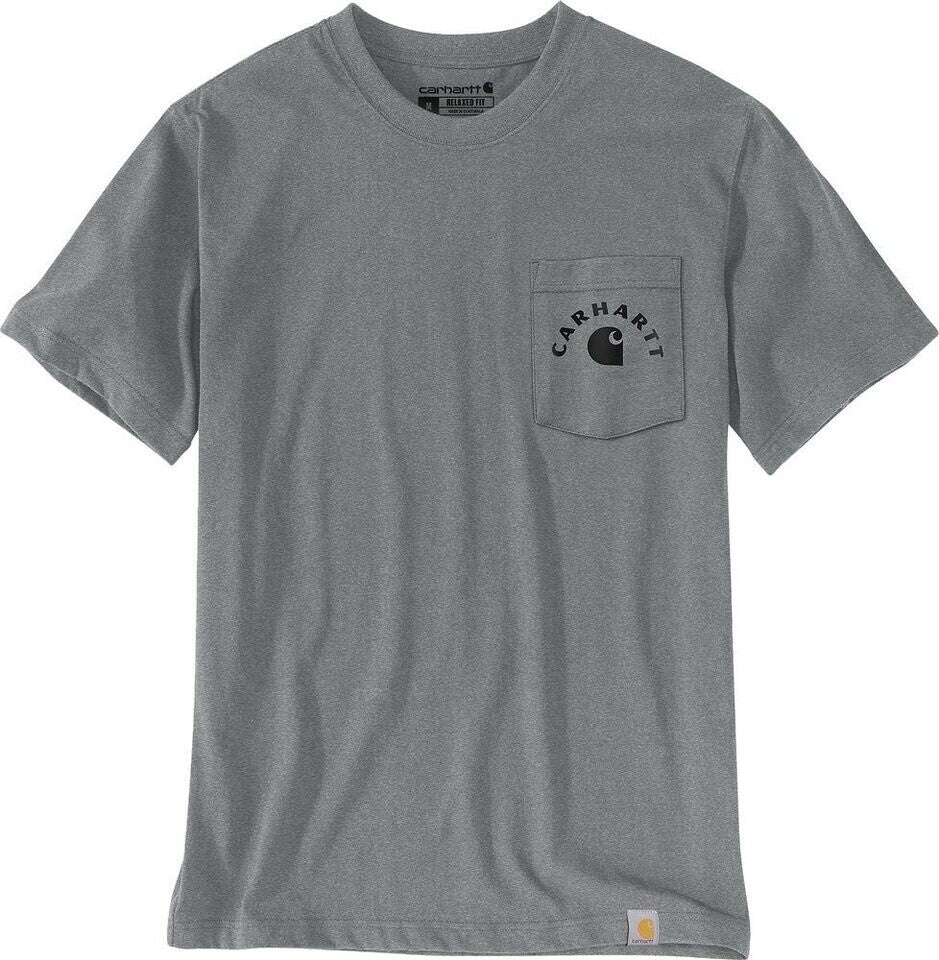T-shirt de travail Carhartt Irvine Relaxed, couleur gris cendré délavé
