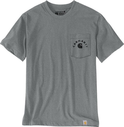 T-shirt de travail Carhartt Irvine Relaxed, couleur gris cendré délavé